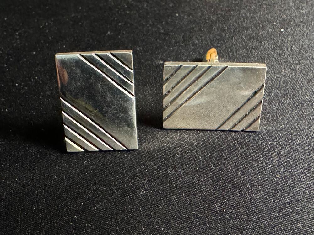 Vintage 925 Sterling Silver Mexico Cuff Links